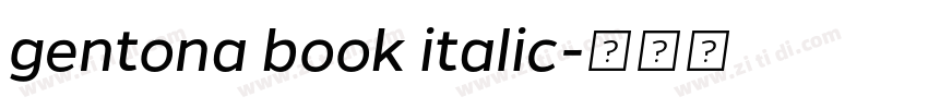 gentona book italic字体转换